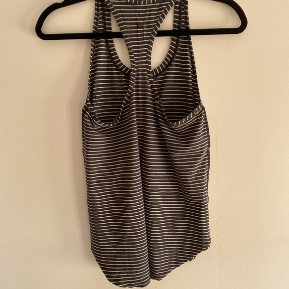Lululemon Grey & White striped tank, size 6 - Picture 3 of 5